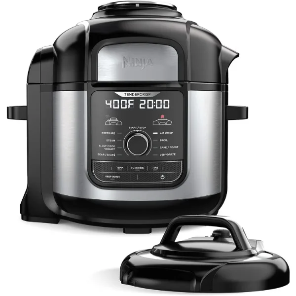 

Ninja FD401 Foodi 12-in-1 Deluxe XL 8 qt. Pressure Cooker & Air Fryer that Steams, Slow Cooks, Sears, Sautés, Dehydrates & More