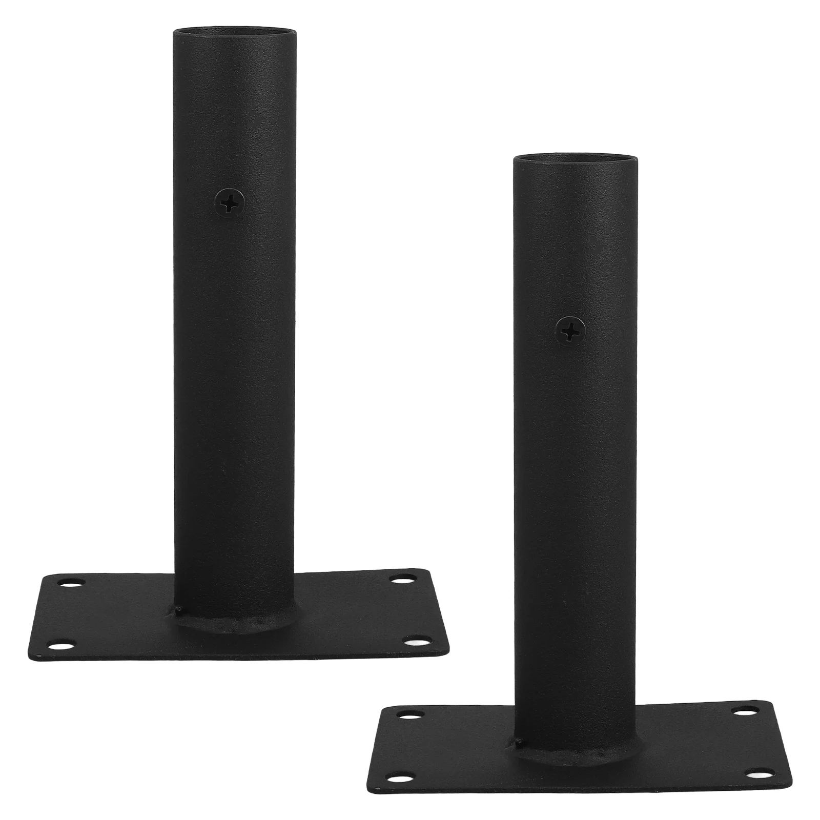 

2pcs Iron Yard Support Base Metal Pole Post Holder For Garden Screen Easy Installation Fence Component Wind