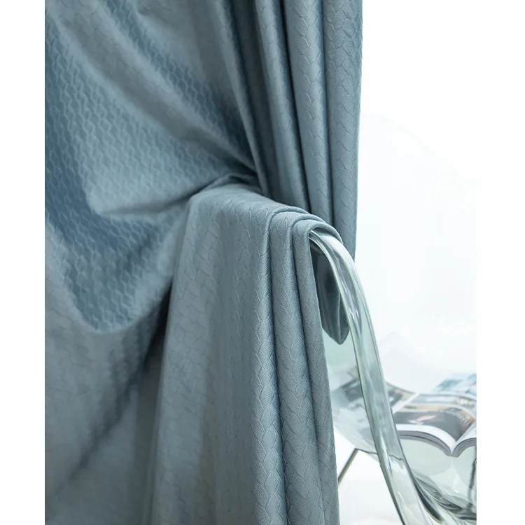 

2023 New Simple Small Fresh Japanese Velvet Curtain Wheat Ear New Heavy Light Luxury Velvet Modern Curtains for Living Room