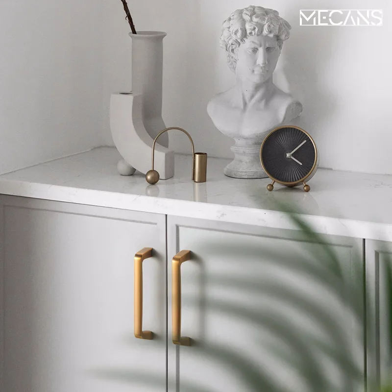 MECANS Modern Arch Pull High-end Bronze Drawer Knobs Kitchen Cupboard Door Handles Cabinet Handles for Furniture Hardware