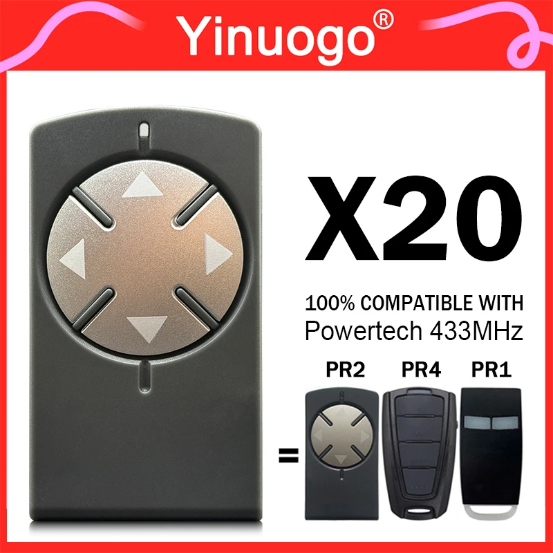

Factory Wholesale POWERTECH Garage Door Remote Control 433MHz Rolling Code Compatible With Powertech PR2 PR4 PR1 Transmitter