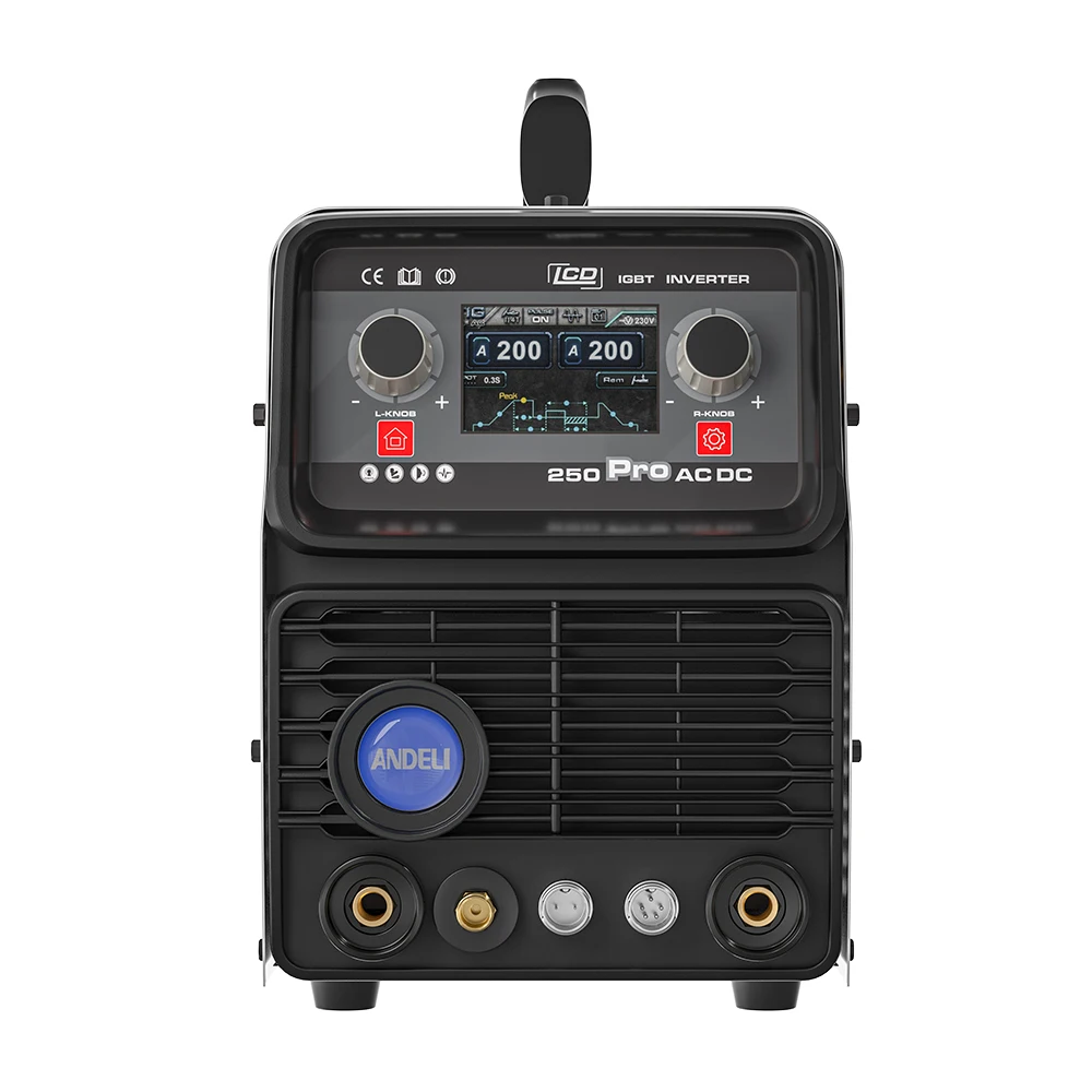 2026 ANDELI USA UK Germany Italy EU Country LCD Smart Tig-250 Pro 6 in 1 AC DC MMA Pulse Cold Welder