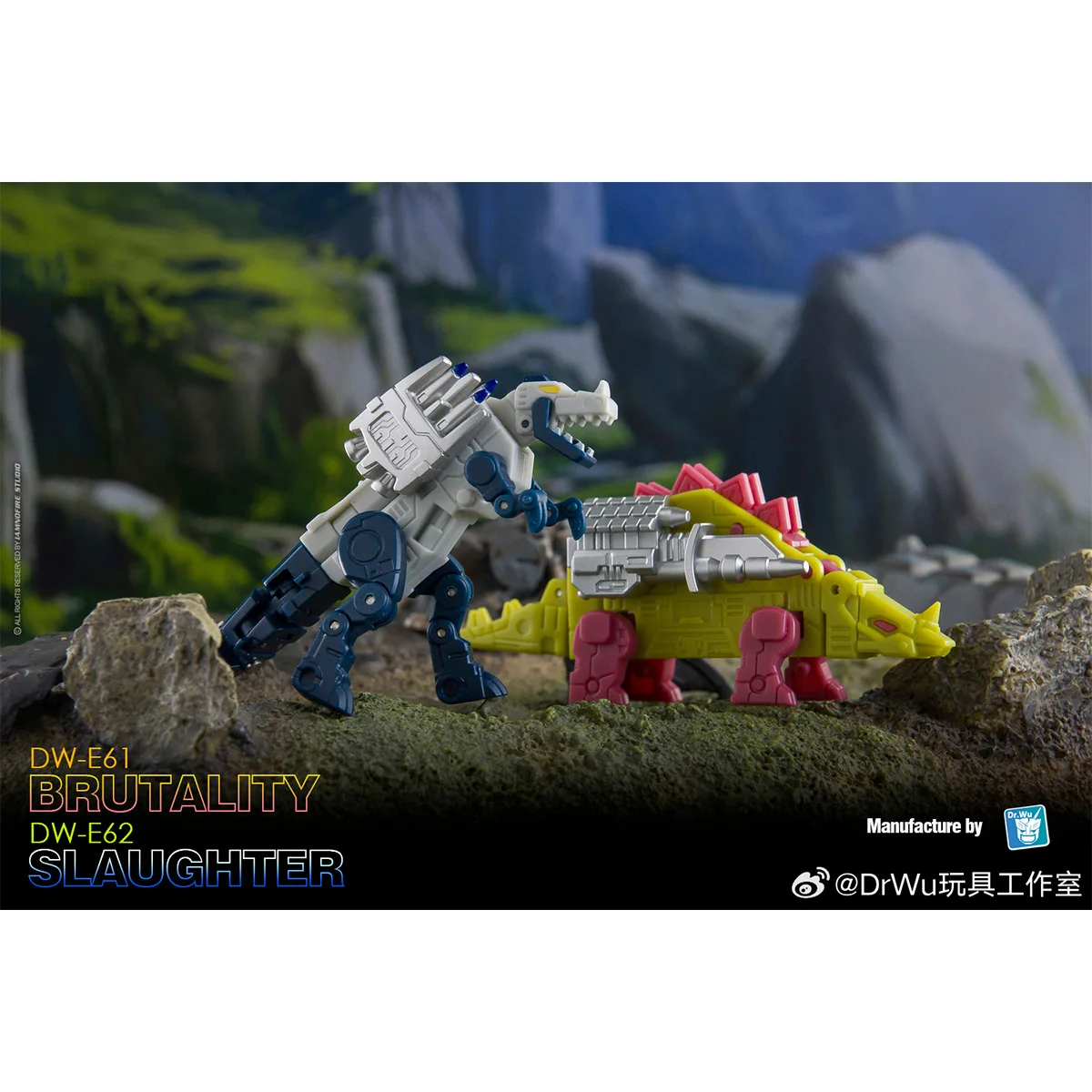 [Na Stanie] DR.WU Transformation G1 DW-E61 BRUTALITY i DW-E62 SLAUGHTER Zestaw Taśm Mała Skala Mini Zabawka Transformująca