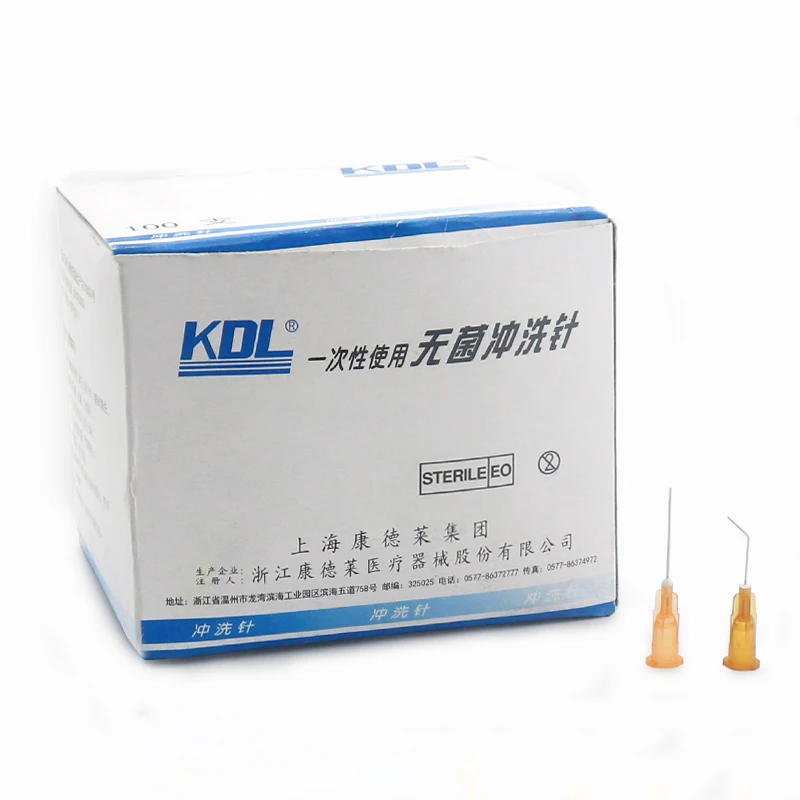 Conde Lai Disposable Sterile Needle For Ophthalmic Lacrimal Duct Irrigation Needle Straight Angle Dental Eye Irrigation Needle