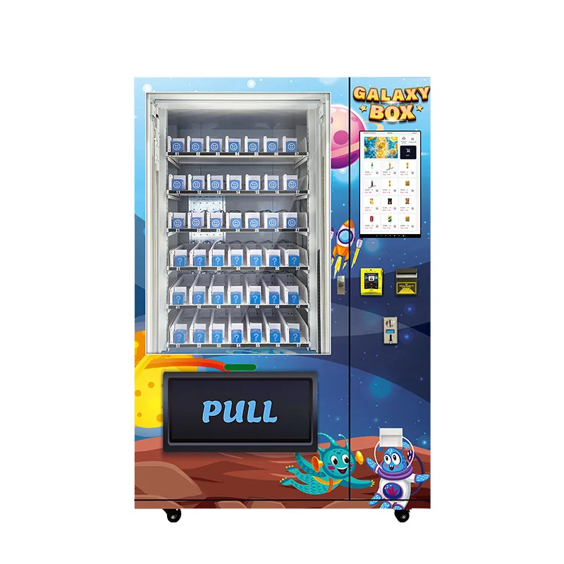 Merchandise blind box tide play refrigerator sticker commemorative coin vending machine with elevator side push lane vending mac