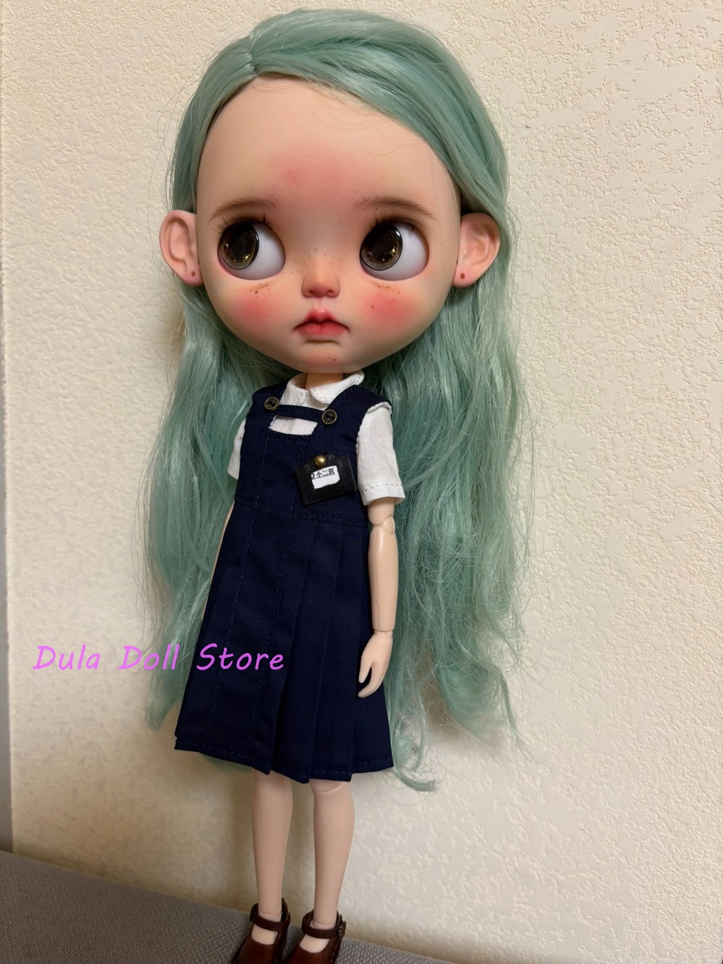 

Dula Doll Clothes Dress Student uniform shoulder strap skirt for Blythe ob24 ob22 Landoudou Landazz Azone Licca Doll