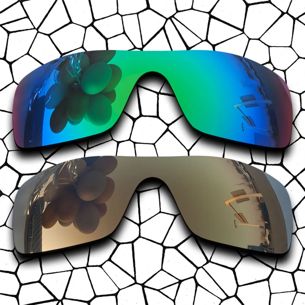 

Green & Copper Lenses Replacement For-Oakley Batwolf OO9101 Polarized Sunglasses