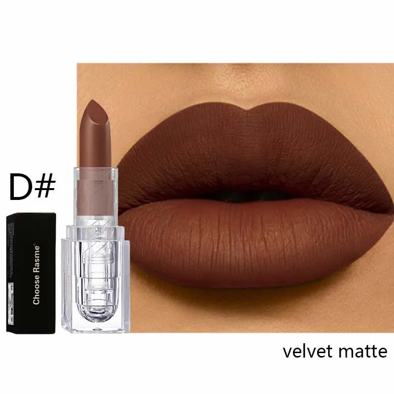Glitter Black Lipstick Waterproof Long Lasting Sexy Gothic Lip Gloss Velvet Matte Brown Purple Lip Tint Dark Lips Makeup Women