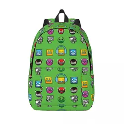 Geometry Cube Dash Gaming Old School mochila para niños y niñas, Bookbag escolar para estudiantes, Daypack preescolar, bolsa primaria duradera