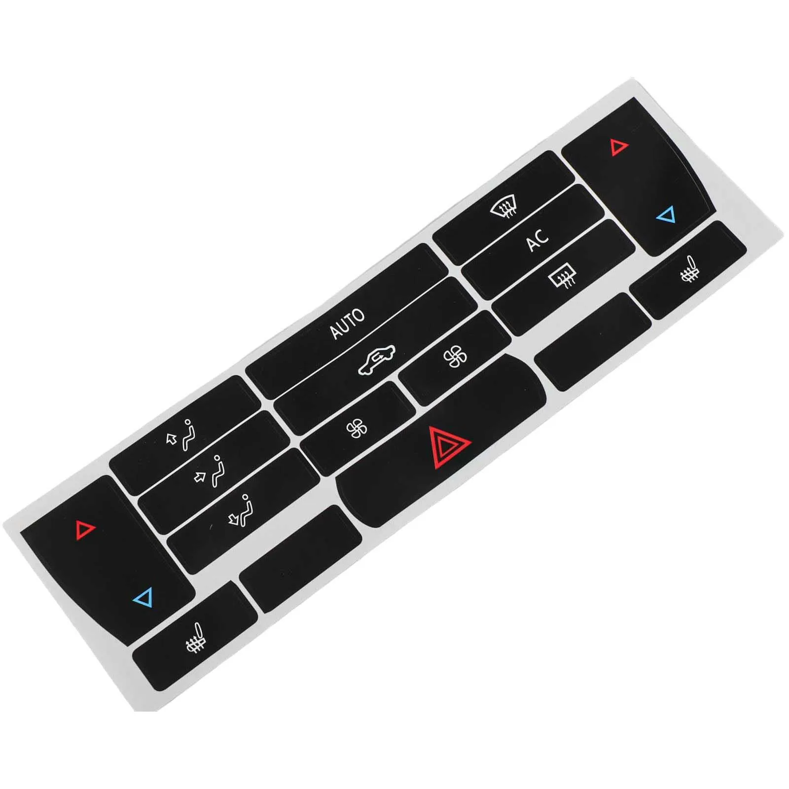 Button Restoration Climate Control Decals Reflected Illumination White Lettering Black Overlay High Grade Material