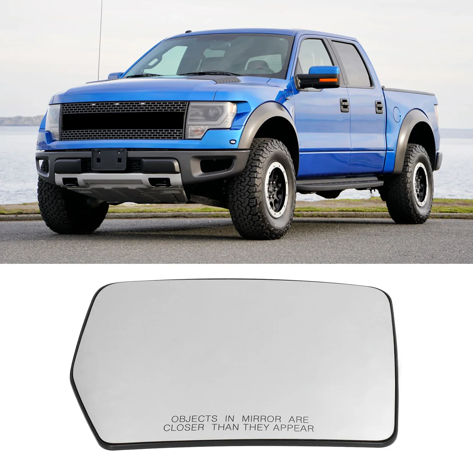 

Heated Mirror Glass Side Mirror Glass LHD Right Side Anti Fog Ice Snow Direct Replacement For Ford 2014 OEM 4L3Z 17K707 DA