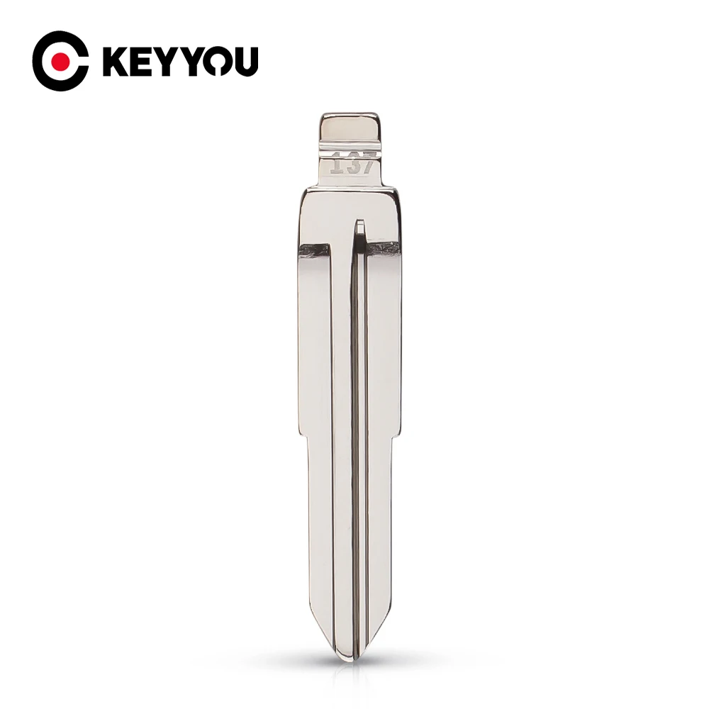 

KEYYOU 1PCS 137# Metal Blank Uncut Flip KD Remote Key Blade For Ssangyong S170