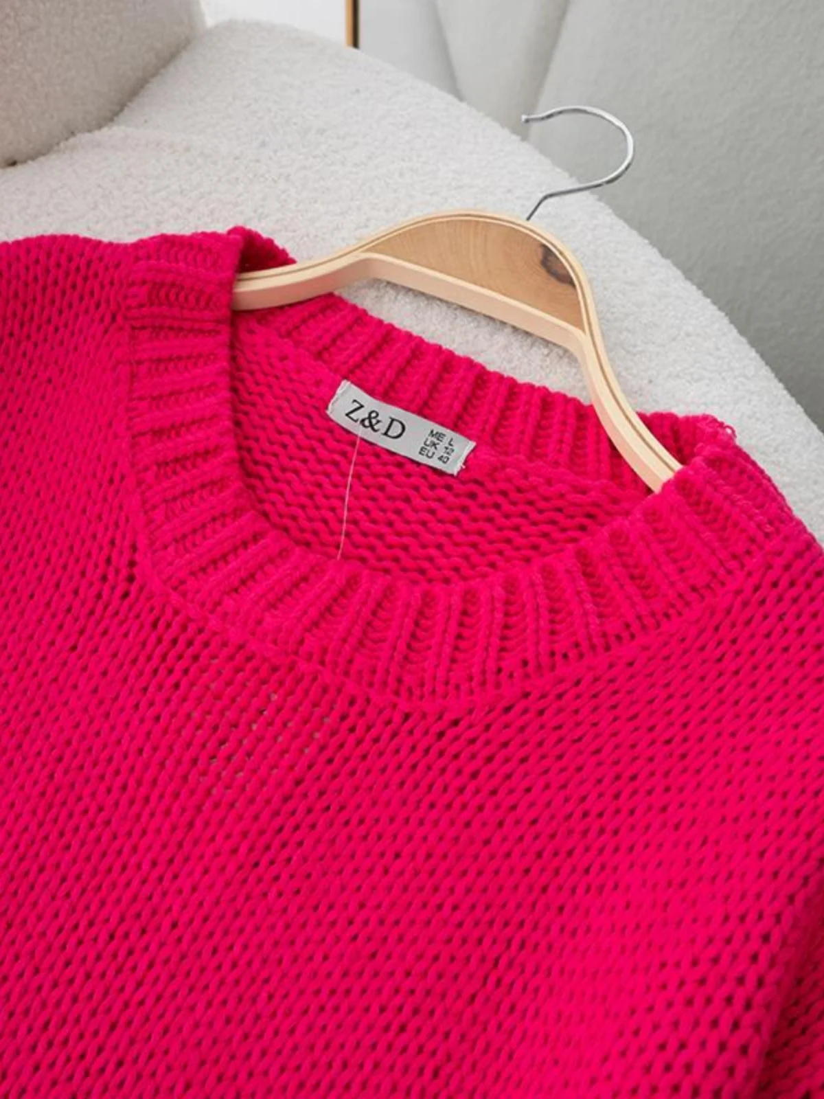 Women's Autumn Winter Overhead Knitwear Long Sve round Ne Pure Color Innerwear Outerwear irt College Sle Street Faion