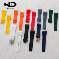 Silicone Watch Strap For RM35 RM36 RM50 RM52 RM57 Strap Screw Hole Watches Bracelet 25mm-20mm High Quality Rubber Watch Strap