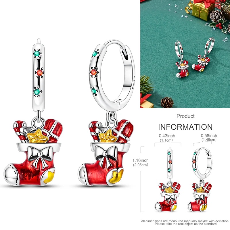 925 Sterling Silber Bunte Creolen Ohrringe mit Erdbeere, Libelle, Sonnenblume, Krabbe, Mantarochen und Lebensbaum als Geburtstagsgeschenk für Frauen – Detail 35