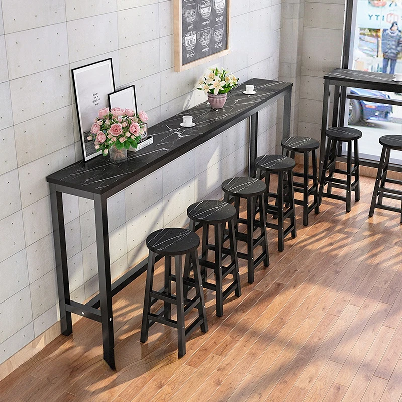 Long Nightclub Bar Tables Metal Kitchen Cocktail High Bar Tables Coffee Luxury Mesa Barra Para Cocina Home Furniture YY50BT