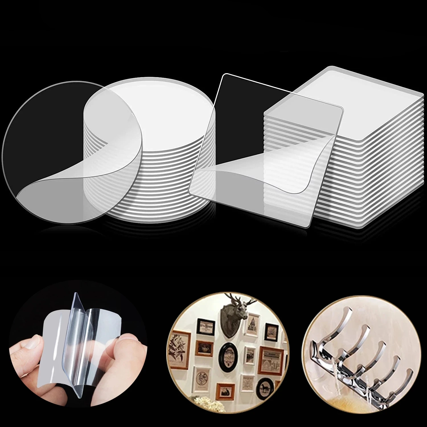 

Waterproof Acrylic Nano Tape Double Sided Adhesive Tapes Transparent Glue Stickers Suit Home Bathroom Decoration Reusable