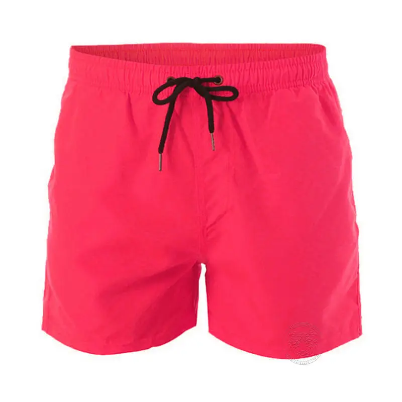 Summer Swimming and Surfing Waterproof Beach Pants Breathable Double-layer Sports Shorts Solid Color Quarter Shorts Men\'s S-4XL