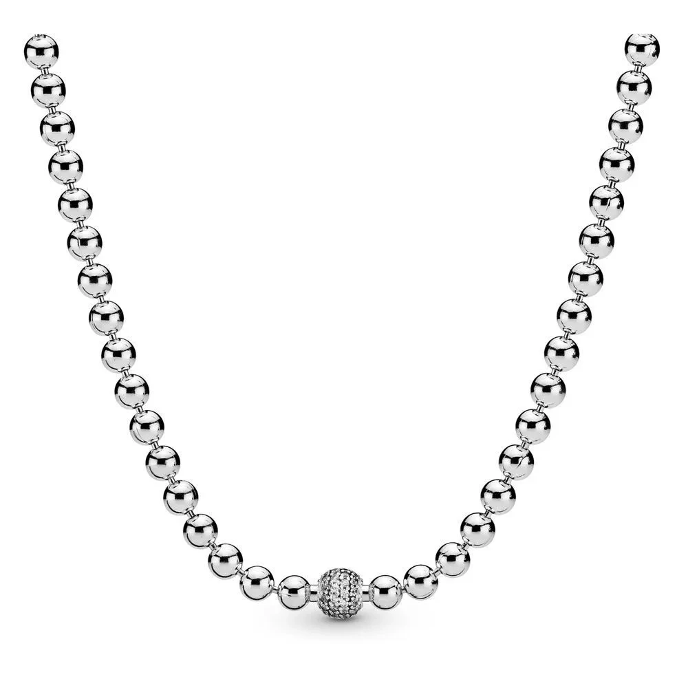 New 100% S925 Sterling Silver Sparkling Eternal Starry Moon Women's Necklace Wedding Women's DIY Charming Jewelry Gift