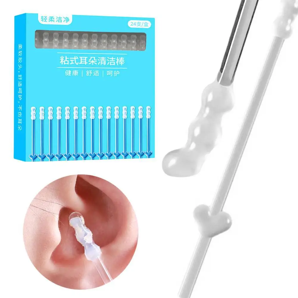 Reusable Earwax Removal Swabs –Sticky Ear Cleaning Stick, Adhesive Ear PickSoft Ear Cleaning Tools for Gentle Care, for All Ages