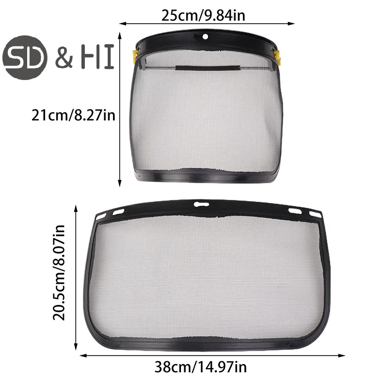 1PC Garden Grass Trimmer Safety Helmet Hat With Full Face Mesh Protective Mask For Logging Brush Cutter Forestry Protection