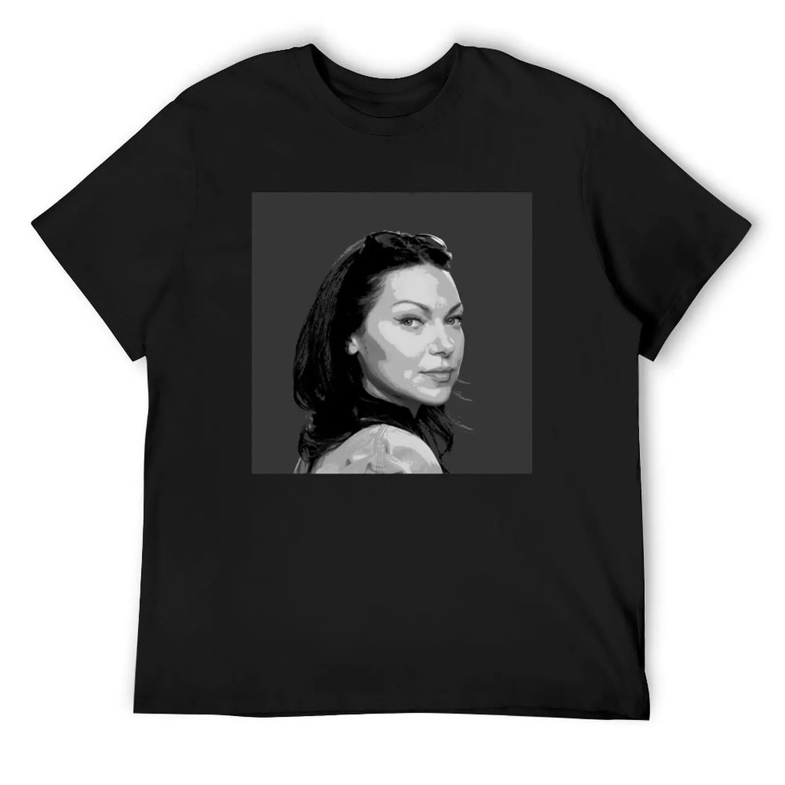 Laura Prepon Black _amp_ White Pop Art Portrait Painting T-Shirt cute clothes graphics blanks mens t shirt