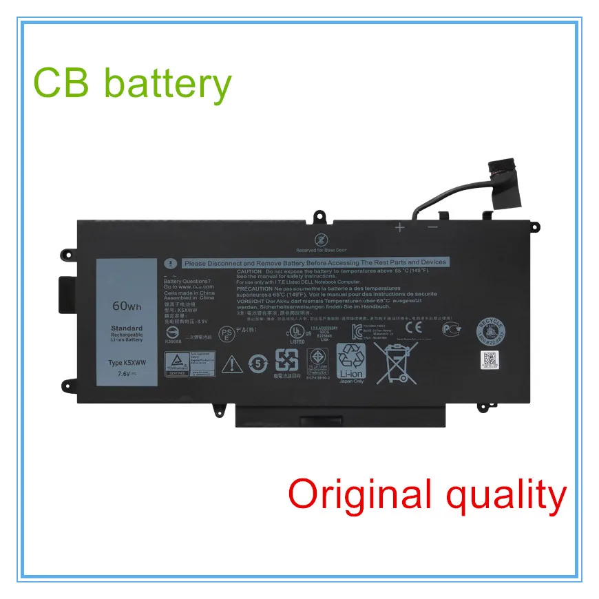 Original 60Wh K5XWW Battery for  K5XWW  Series Laptop 7500mAh 7.6V