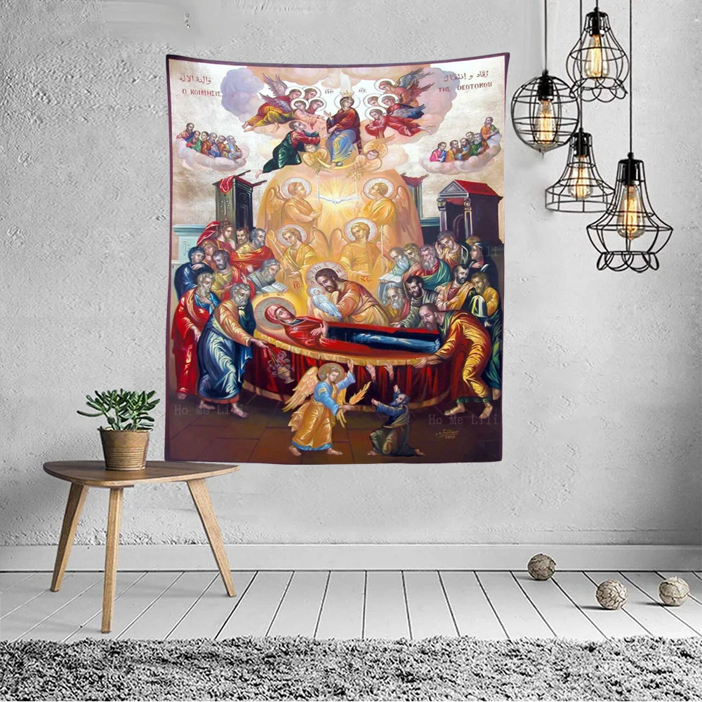 Adoration Of The Shepherds The Blessed Virgin Mary Assumption Rest Feast Tapestry By Ho Me Lili For Livingroom Decor