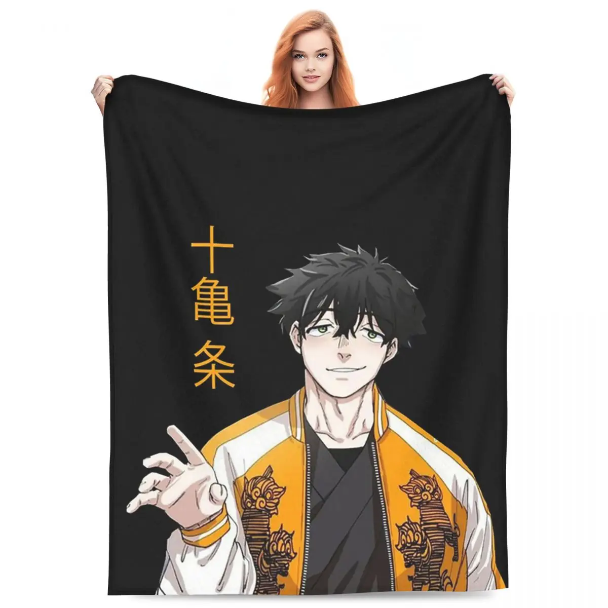 Jo Togame Wind Breaker Anime Blankets Fleece Sofa Throw Blanket Multi-function for Couch Bedding Travel Throws Bedspread Quilt
