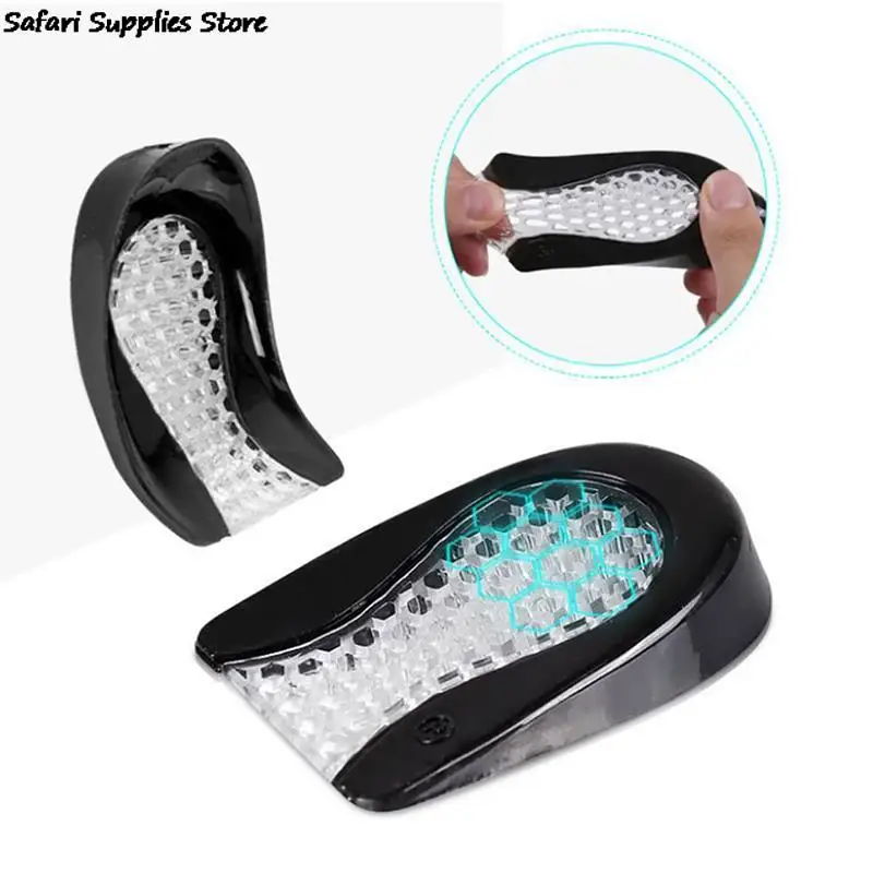 1 Pair Shoe Insoles Breathable Half Insole Heighten Heel Insert Sports Shoes Pad Cushion Unisex 1.5cm Height Increase Insoles