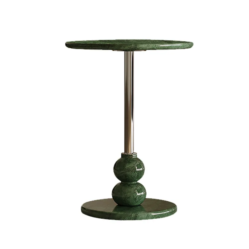 Italian minimalist natural marble sofa edge designer light luxury high sense art retro living room small round table