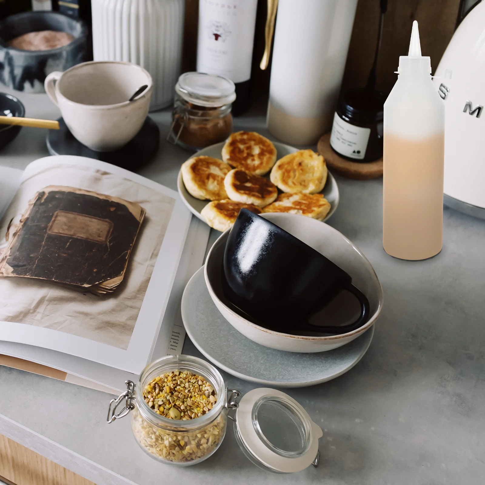 6 قطعة 500 مللي البلاستيك الدقة تلميح زجاجات دائم قابلة لإعادة الاستخدام قابل للغسل سهلة الاستخدام لتقوم بها بنفسك اللف الغراء زجاحة ضغط زجاجة صمغ