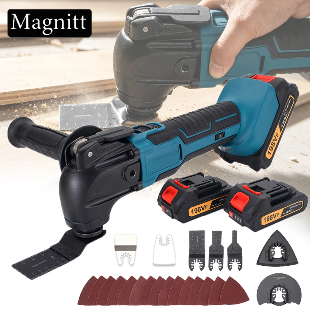 Image of 6-Gang Akku-Oszillierwerkzeug Elektrische Säge Trimmer Schaufel Schneidemaschine für Holzarbeiten für Makita 18V Akku