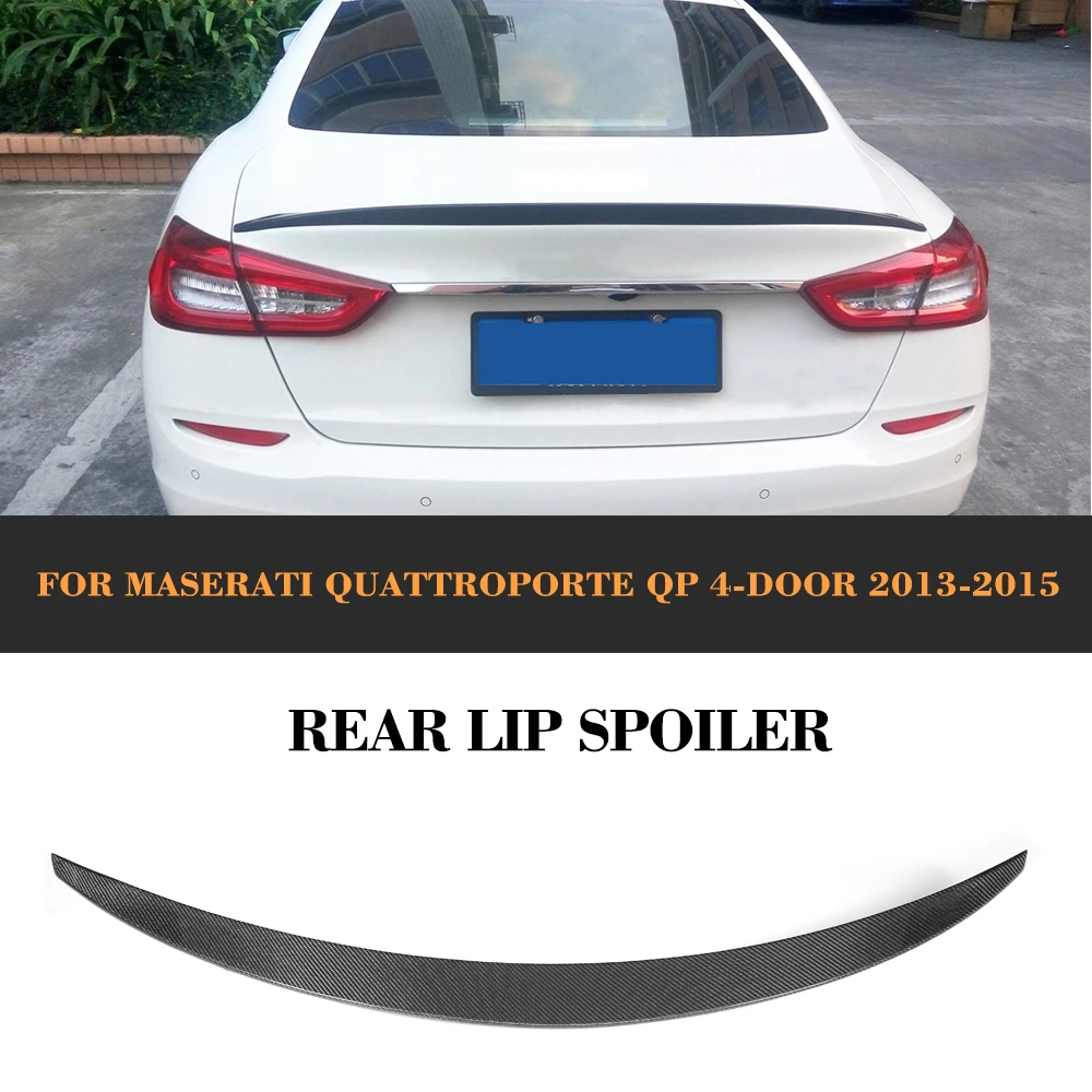 Carbon Fiber Rear Trunk Lid Spoiler Wing Lip For Maserati Quattroporte QP Executive GT 4-Door 2013 2014 2015 Car Cover