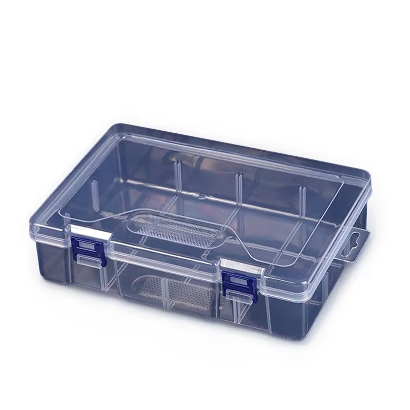 Transparent Plastic Storage Box For Small Component Jewelry Tool Box Bead Pills Organizer Nail Art Tip Case Container