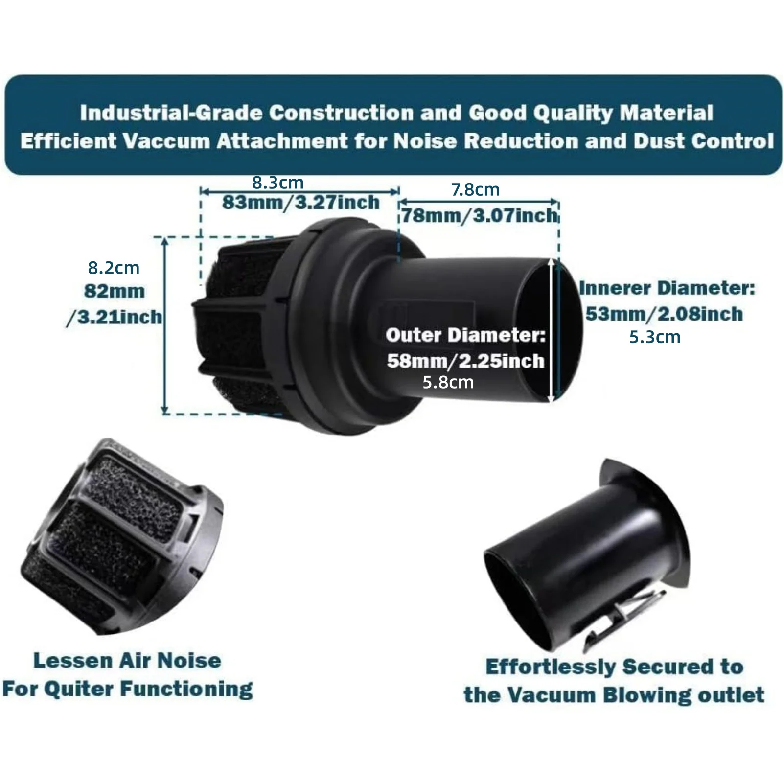 Vacuum Muffler Diffuser Attachment 2.25