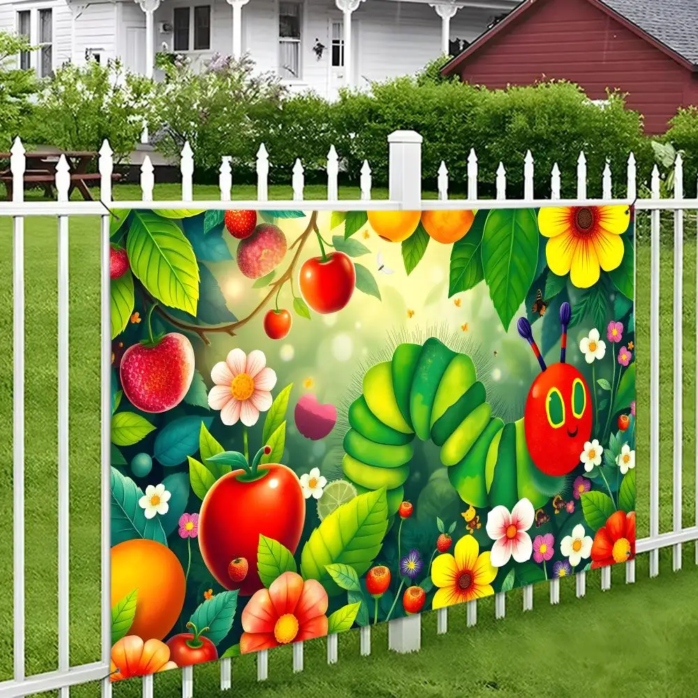 The Very Hungry Caterpillar Flags Wall Hanging Tapestry Outdoor Decorative flag Background Blanket