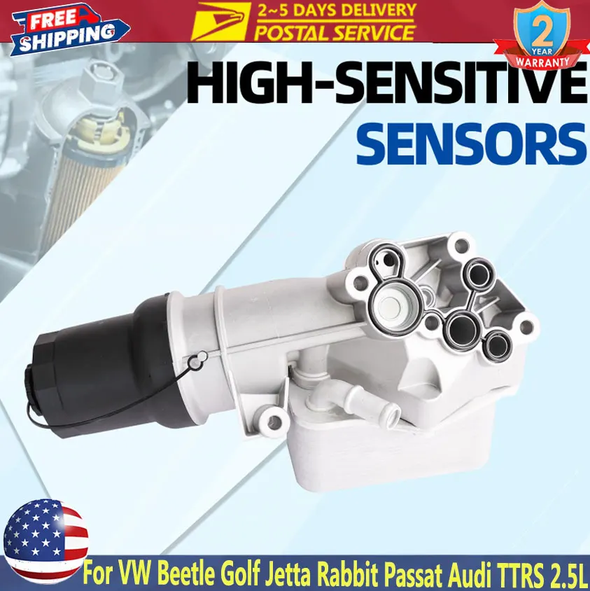 

Aluminum Oil Cooler Filter Housing For VW Beetle Golf Jetta Rabbit Passat For Audi TTRS 2.5L 07K115397D 07K115397A 07K115397B