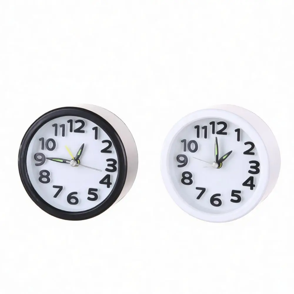 Cute Kids Cartoon Alarm Clock Analog Table Decor Timepiece Silent Pointer Bedside Clock For Student Room Desk Stationery