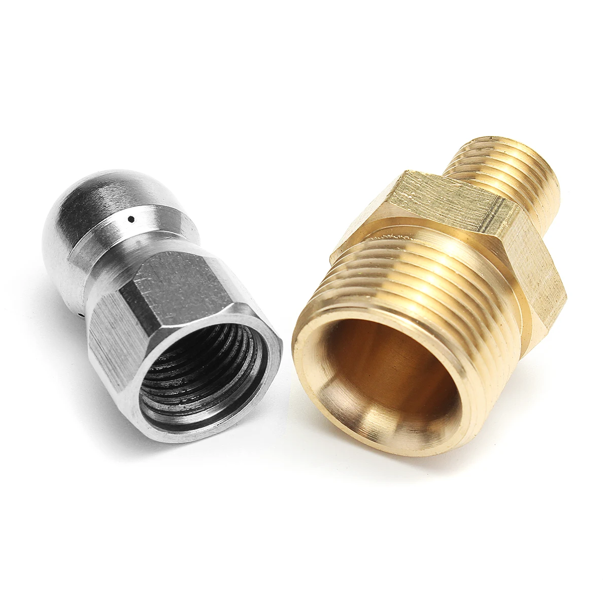 Cleaner Pipe Dredger Nozzle Tool M22 F14 Front Rear High Pressure washer Drain Sewer Cleaning Stainless steel Copper