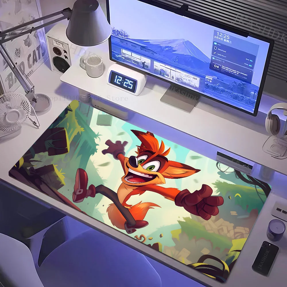 hot game Large Crash Bandicoot 4 Mousepad  non-slip suitable for office computers laptops e-sports game desk mats XXL Keyboard