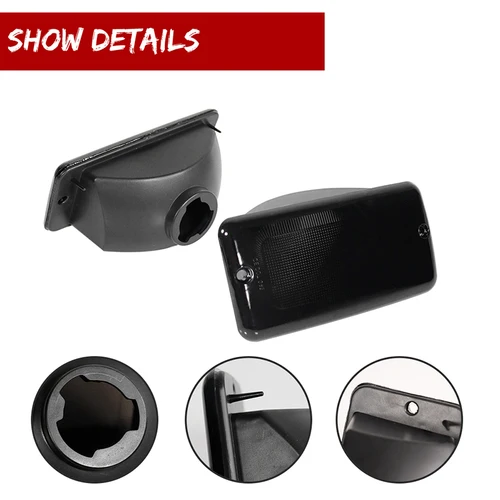 Imagen 2 del producto Gtinthebox-luz de señal de giro para parachoques delantero de coche y luces de posición lateral para guardabarros delantero, carcasas de carcasa para Jeep Wrangler TJ 1997-2006