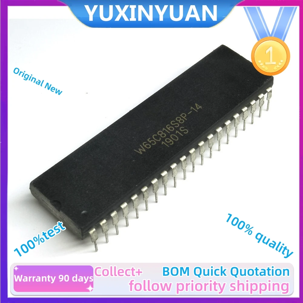 5PCs/Lot  New Original W65C816S8P-14  W65C816S8P  D70108D-8  DIP40 IN STOCK 100%Test