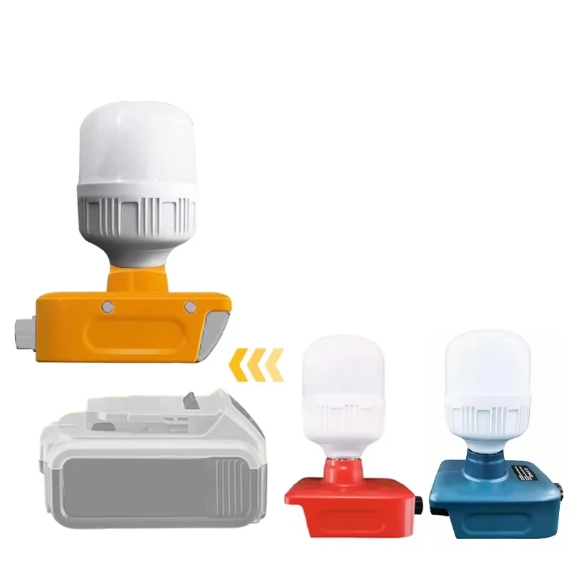 LED Work Light for Dewal Milwaukee Makita EINHELLL 18V Battery Portable Flood Light 12W E27 LED bulb Lights for Outdoor Camping