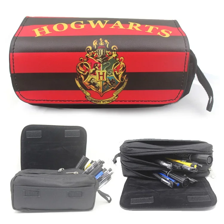 Harried Potter HOGWARTS EXPRESS Wizardry Badge Pencil Case School Students Cosmetic Case Fashion Pencil Case Pen Bag Make Up Bag