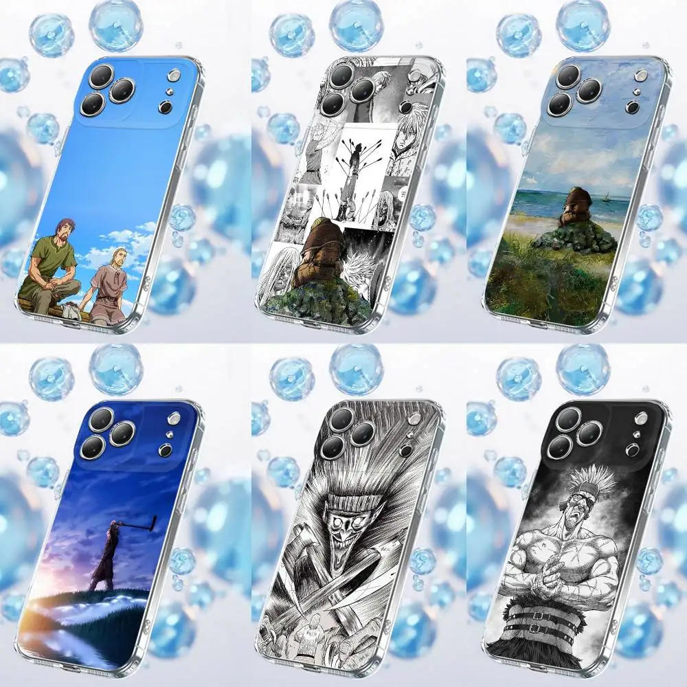 

V-Vinland S-Saga Comics Phone Case For iPhone 17,16,15,14,13,12,11 Plus,Pro,Max,Plus,E,Air,Mini Transparent Cover
