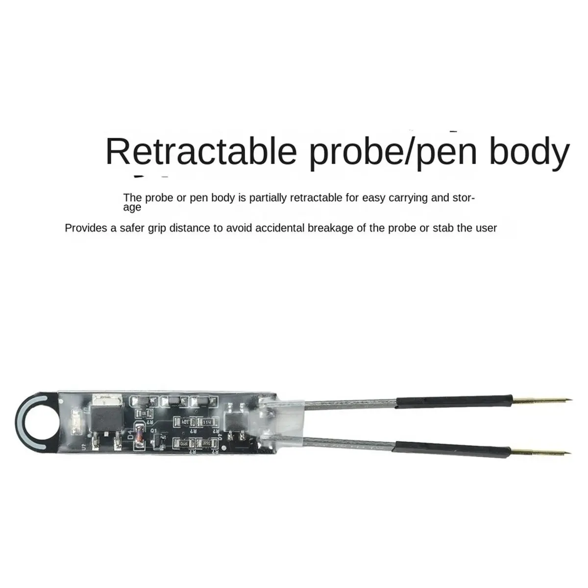 1000UF Capacitor Discharger Tool DC 5-650V Adjustable Spacing LED Indicator Electronic Maintenance Discharge Pen