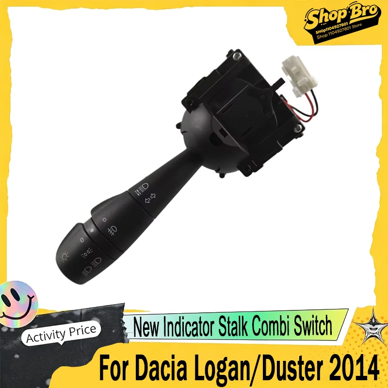New Indicator Stalk Combi Switch For Dacia Logan/Duster 2014 255409836R, Reliable, Plug & Play.