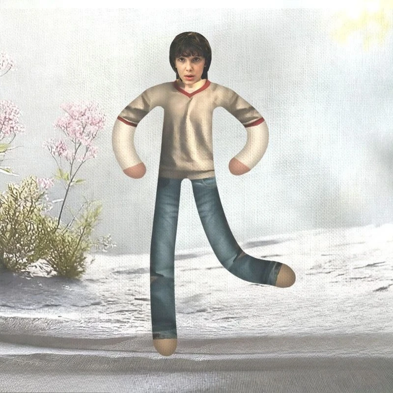 مع هيكل عظمي تجريدي للجسم، دمى الهالوين التأثيرية، دعامة مصنوعة يدويًا، بلوشي ملتوية، دمية غريبة، أشياء محشوة متحركة