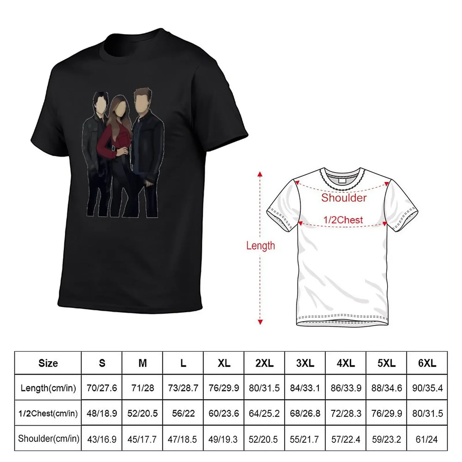 Elena Gilbert _amp_ Salvatore Brothers T-Shirt vintage t shirts basketball graphic tees vintage t shirt men